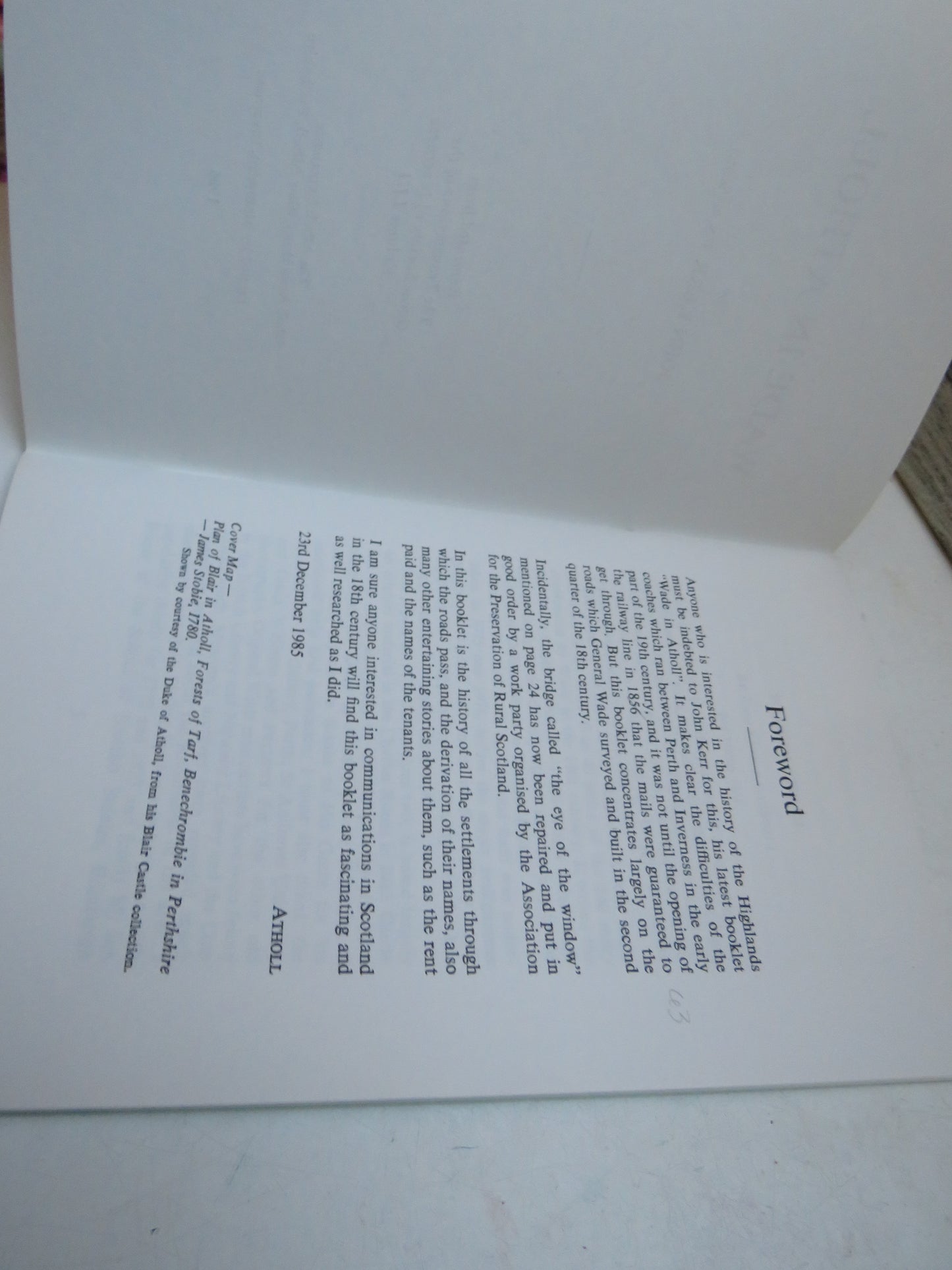 Wade In Atholl By John Kerr 1986 (Vintage Travel History Book) book 4