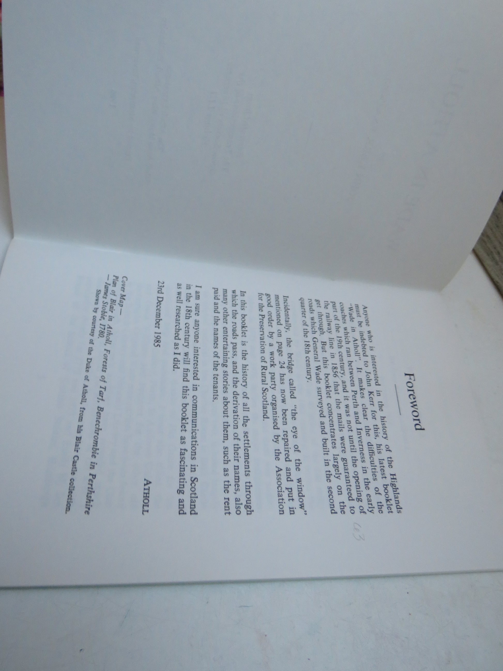 Wade In Atholl By John Kerr 1986 (Vintage Travel History Book) book 4