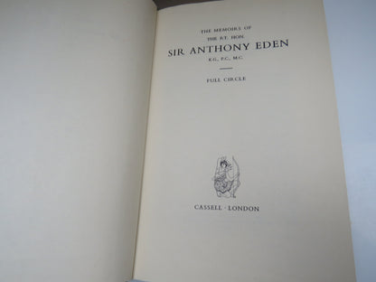 The Memoirs of The RT. Hon. Sir Anthony Eden Full Circle 1960 book image 3