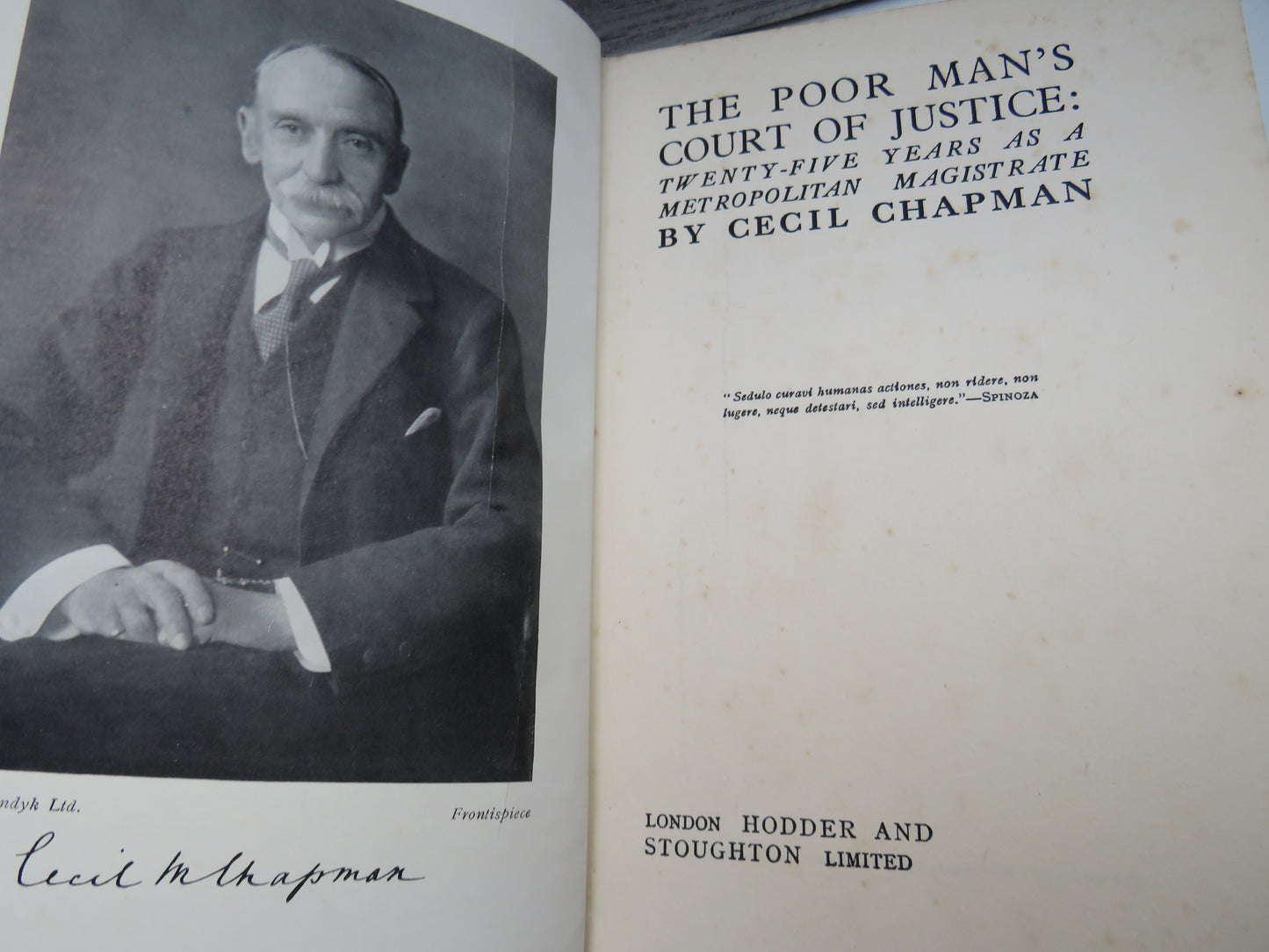 The Poor Man's Court of Justice: Twenty-Five Years As A Metropolitan Magistrate By Cecil Chapman