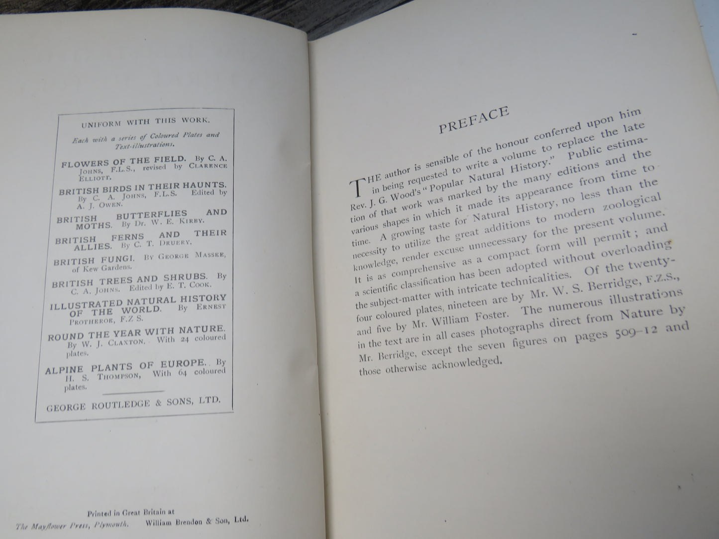 New Illustrated Natural History of the World By Ernest Protheroe