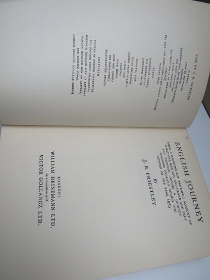 English Journey Being A Rambling But Truthful, Account of What One Man Saw and Heard and Felt and Th book image 3