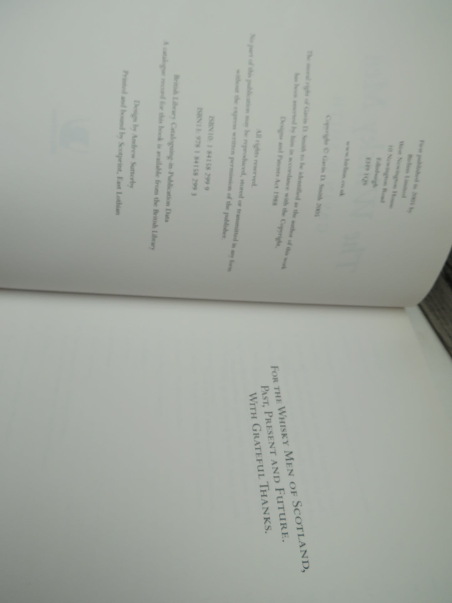 The Whisky Men By Gavin D. Smith 2005