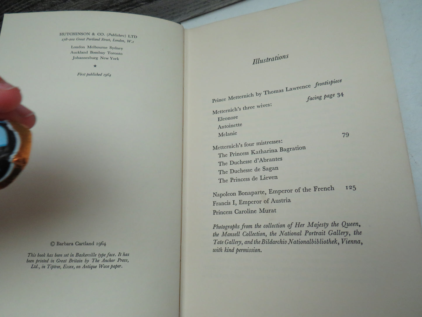 Metternich The Passionate Diplomat By Barbara Cartland 1964