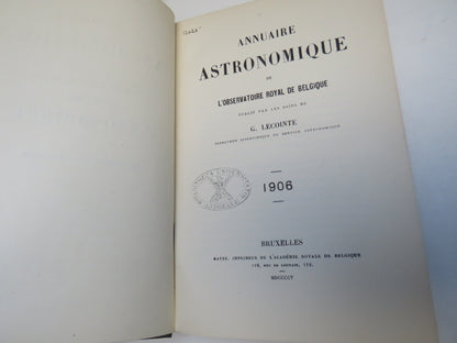 Annuaire Astronomique De L'Observatoire Royal De Belgique By G. Lecointe book image 3