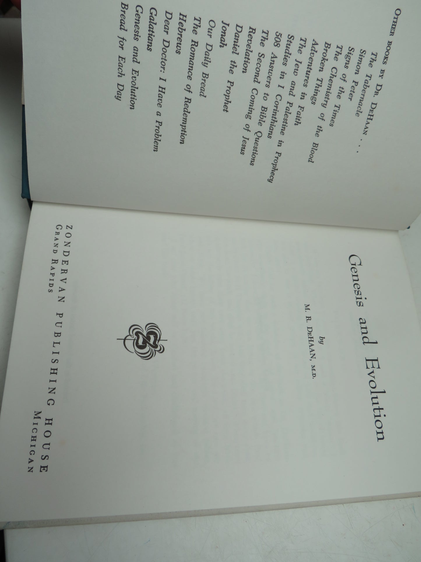 Genesis and Evolution By M. R. DeHaan 1962