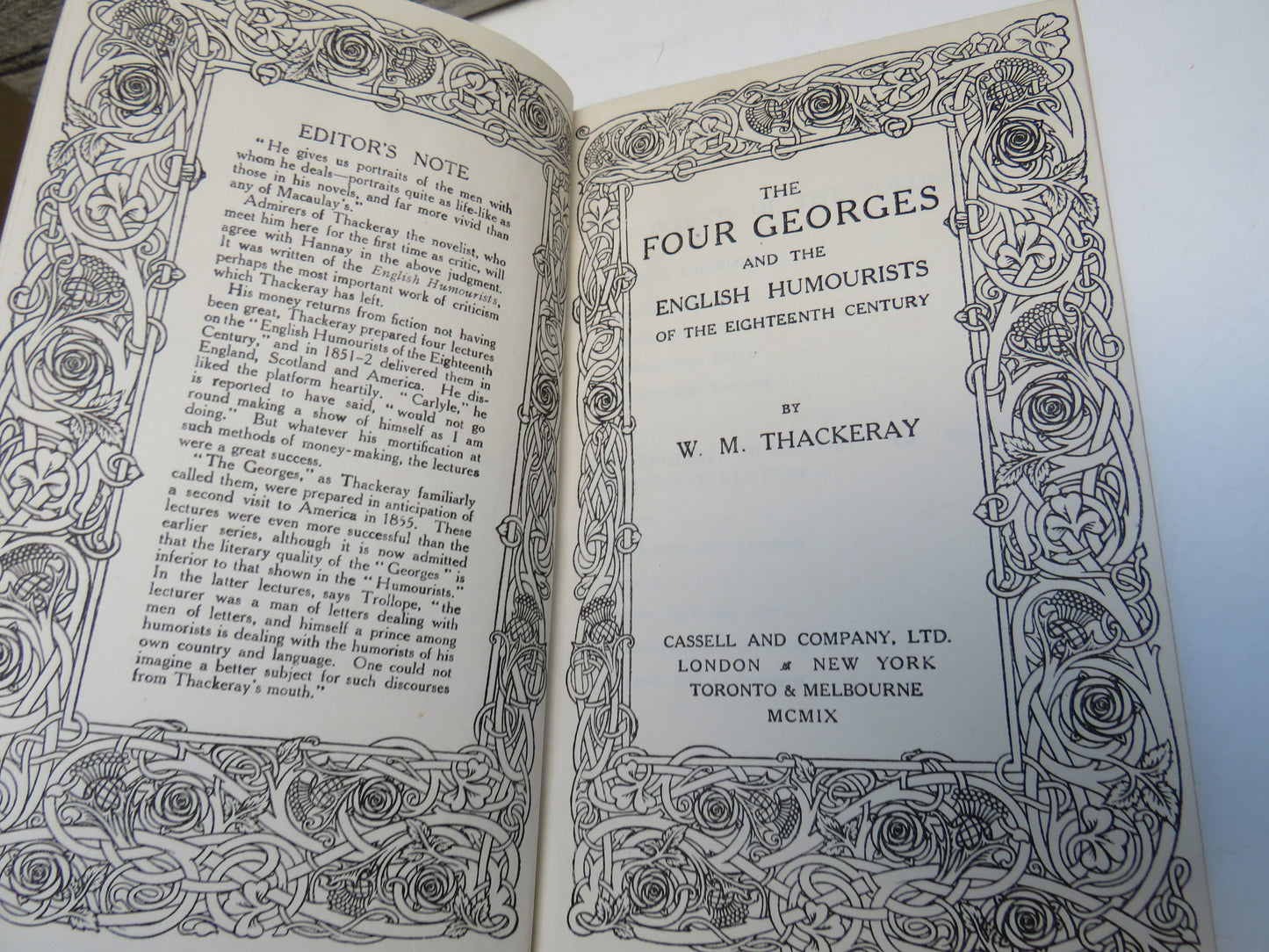 The Four Georges and The English Humourists By W. M. Thackeray 1909