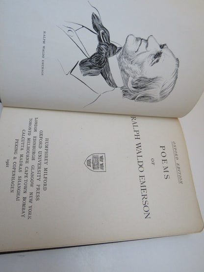 Poems Of Ralph Waldo Emerson 1921 Oxford Edition book image 3