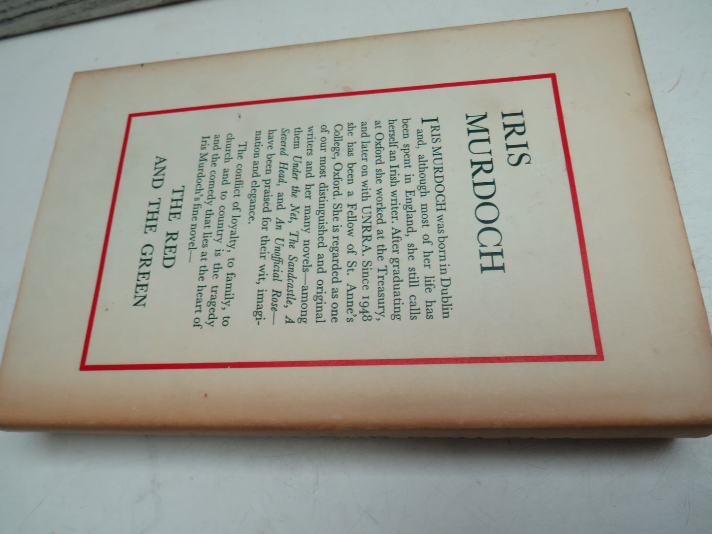 The Red and The Green By Iris Murdoch 1967