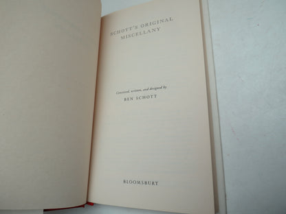 Schott's Original Miscellany Conceived, Written, and Designed By Ben Schott 2003 book image 3