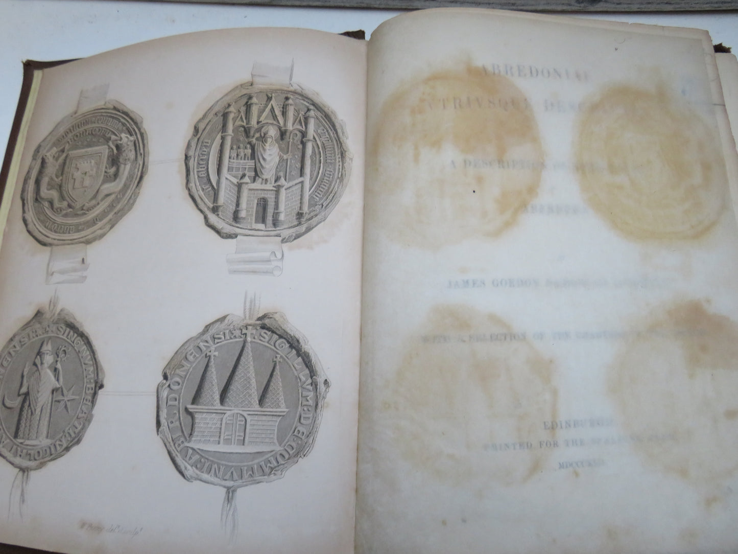 Abredoniae Vtrivsque Desciptio A Description of Both Touns of Aberdeen By James Gordon Parson of Rothemay 1842