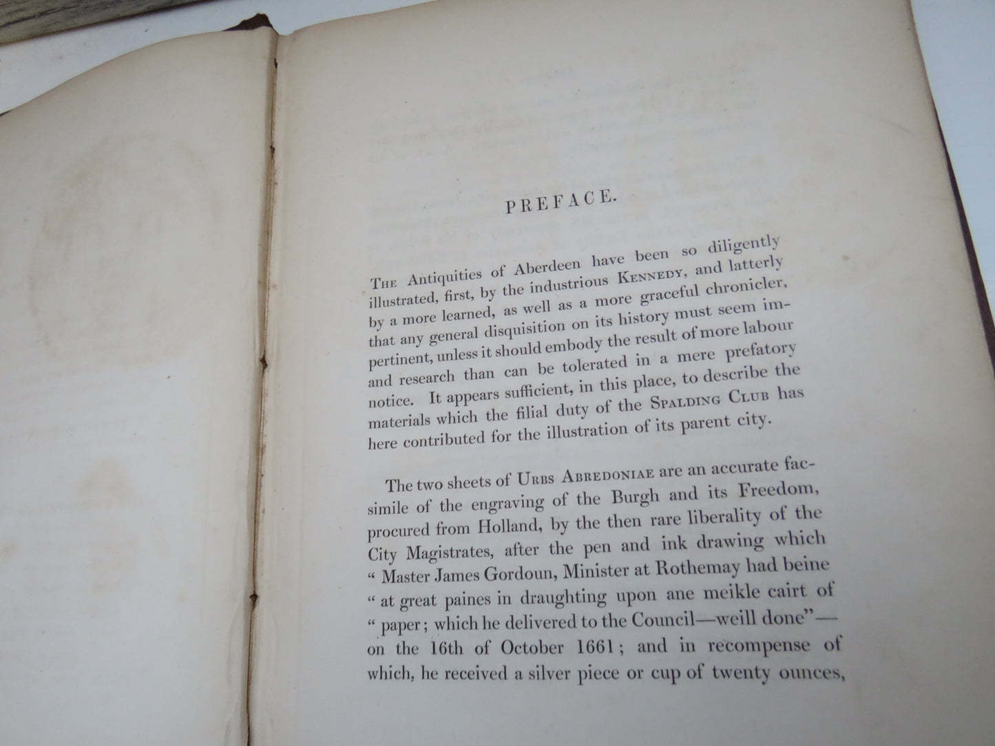 Abredoniae Vtrivsque Desciptio A Description of Both Touns of Aberdeen By James Gordon Parson of Rothemay 1842