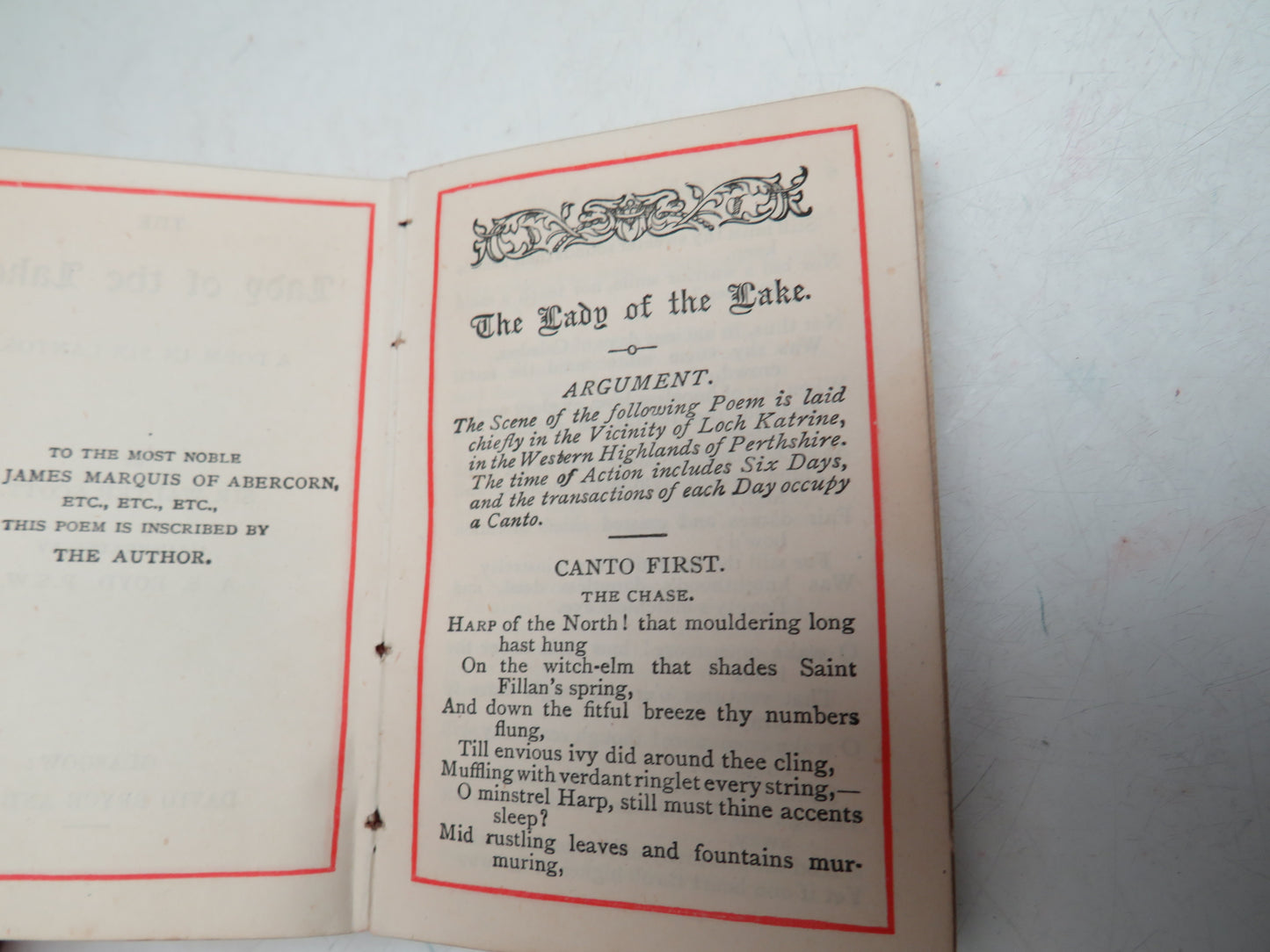 The Lady of the Lake: A Poem In Six Cantons By Sir Walter Scott Miniature Tartan Book