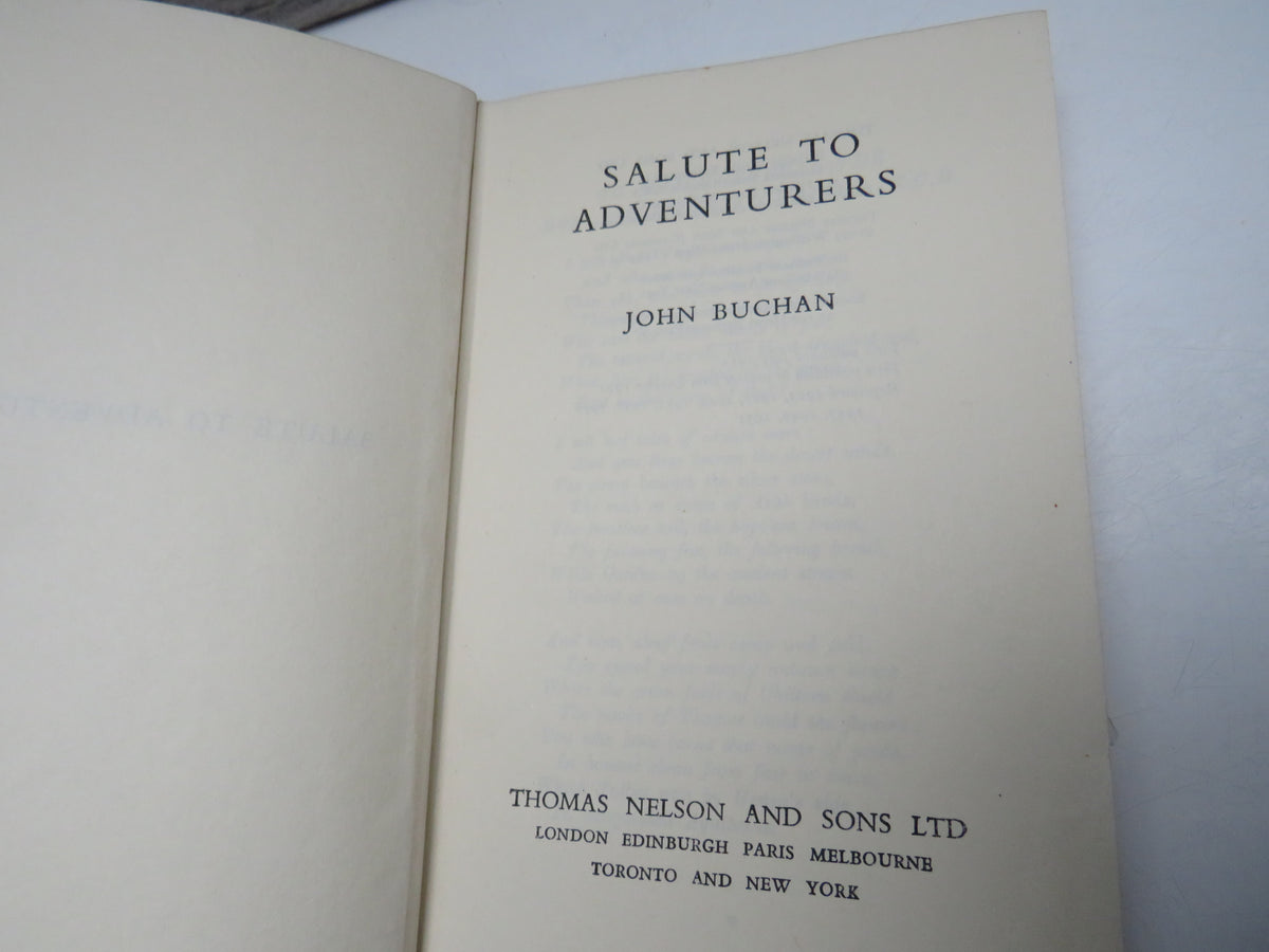 Salute To Adventurers By John Buchan 1951