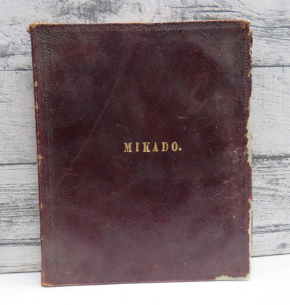 Vocal Score of The Mikado; The Town of Titipu Arrangement For Pianoforte By George Lowell Tracy 1885 book front cover