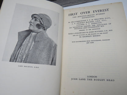 First Over Everest The Houston-Mount Everest Expedition By Air-Commodore P. F. M. Fellows, D.S.O., L. V. Stewart Blacker, O.B.E., P.S.C., Colonel P. T. Etherton, and Squadron Leader The Marquess of Douglas and Clydesdale, M.P. 1935