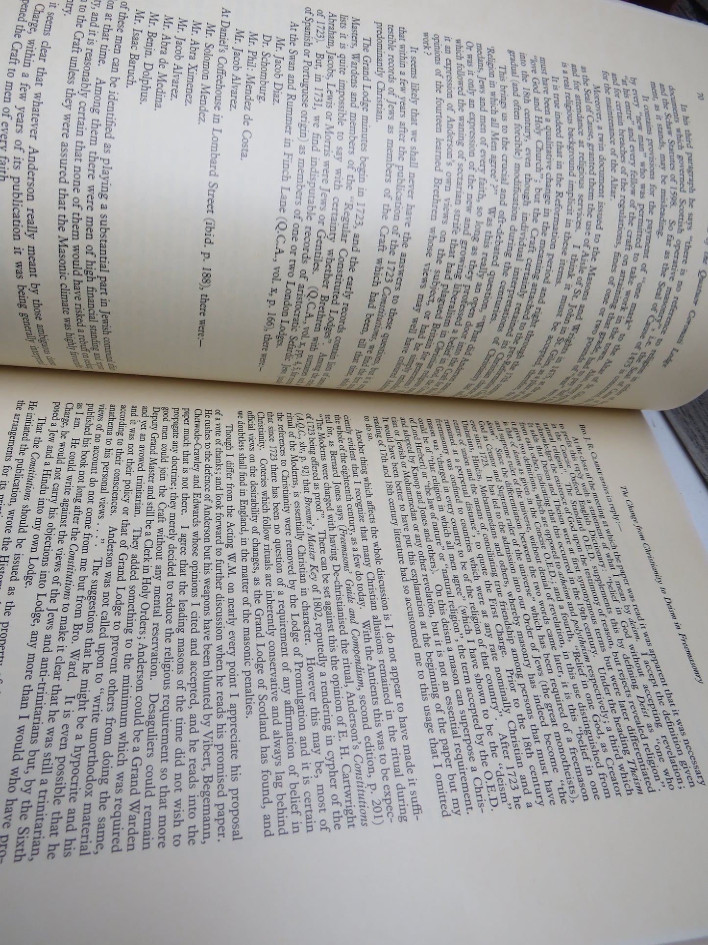 Ars Quatuor Coronatorum  Volume LXXVIII Transactions of Quatuor Coronation Lodge No. 2076 London 1963