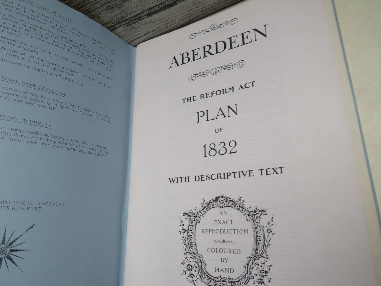 Aberdeen The Reform Act Plan of 1832 With Descriptive Text - Reprint