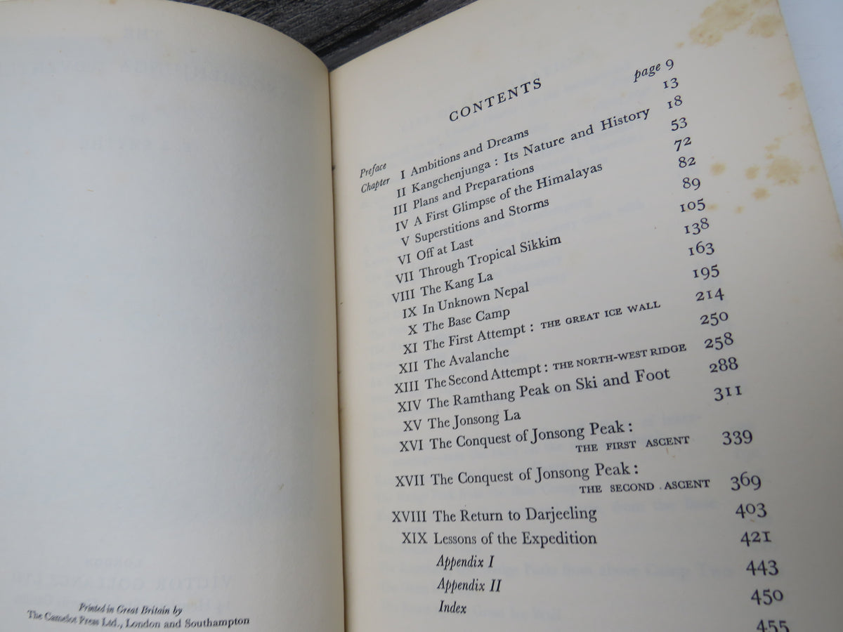 The Kangchenjunga Adventure By F. S. Smythe 1930