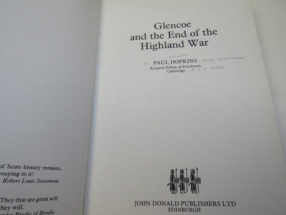 Glencoe and The End of The Highland War By Paul Hopkins 1986 book image 4