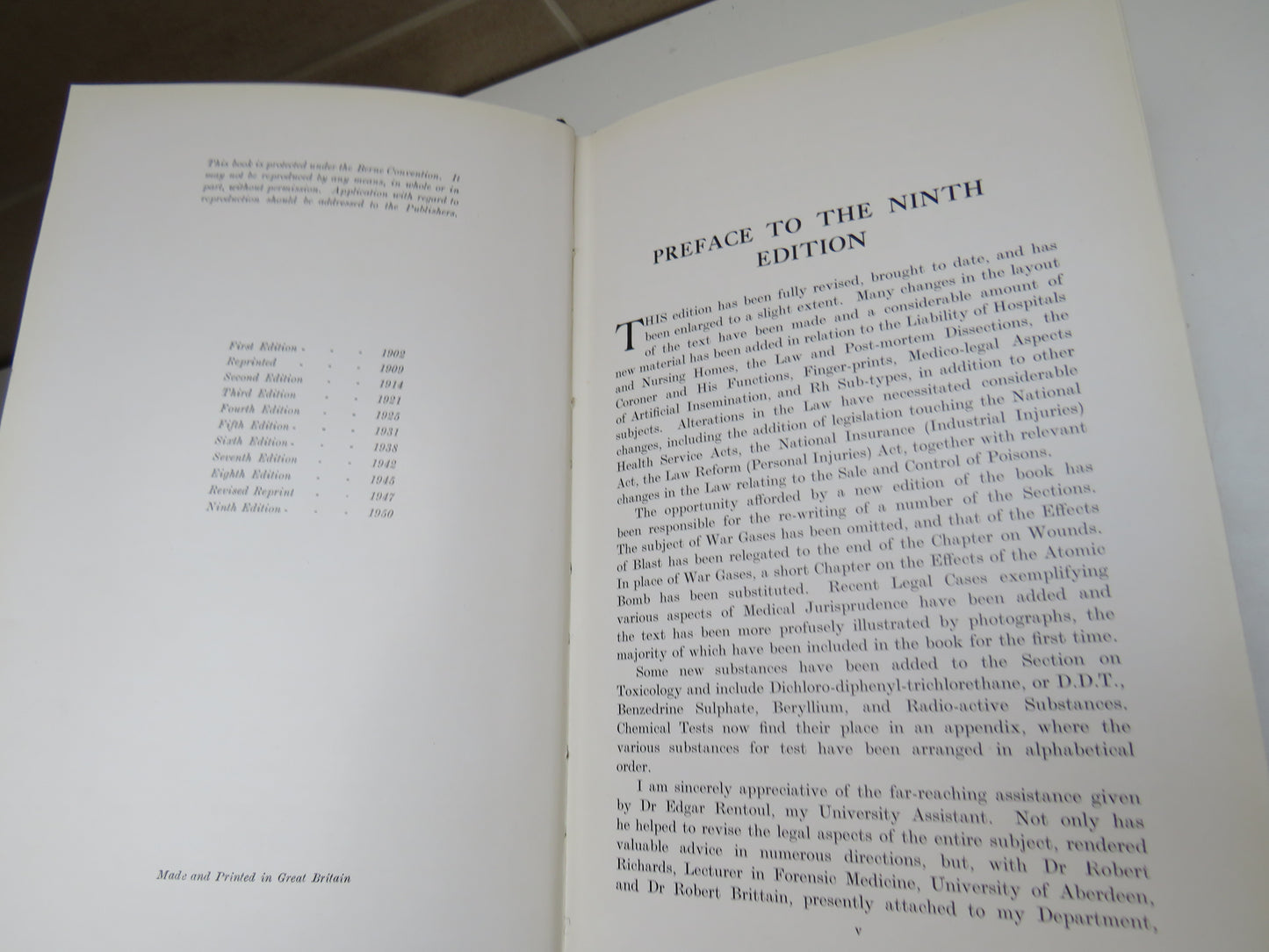 Medical Jurisprudence and Toxicology by John Glaister 1950