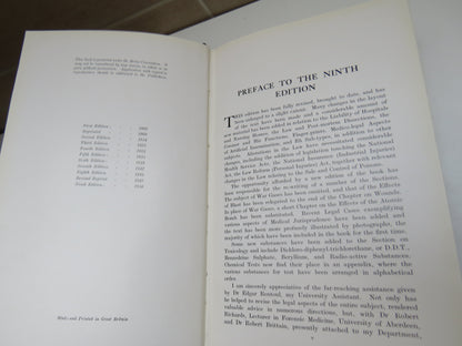 Medical Jurisprudence and Toxicology by John Glaister 1950 book image 4
