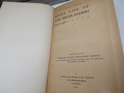 Home Life of The Highlanders 1400-1746 Leabhar A' Chlachain 1911 book image 4