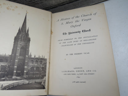 A History of The Church of S. Mary The Virgin Oxford The University Church By The Present Vicar 1892 book image 6