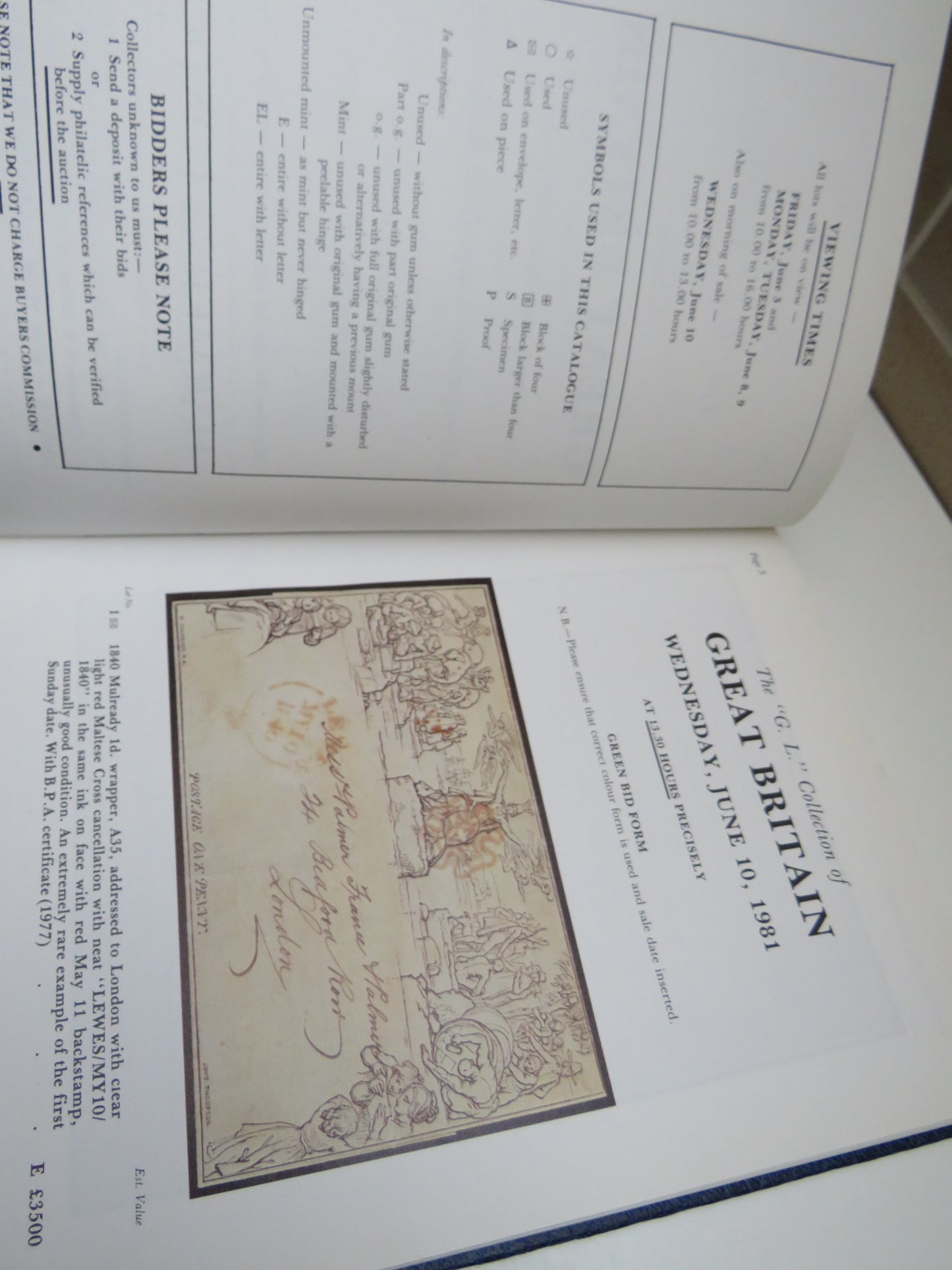 Catalogue of The "G.L" Collection of Classic Great Britain Comprising Rare and Beautiful Gems From An International Large Gold Medal Exhibit 1981