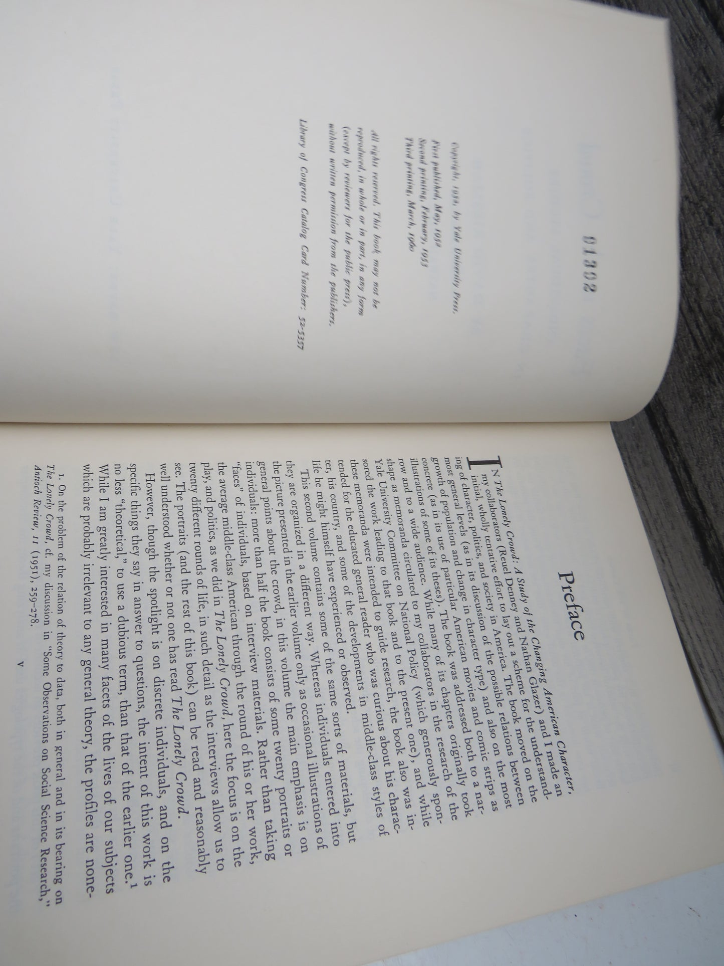 Faces In The Crowd Individual Studies In Character and Politics By David Riesman 1960