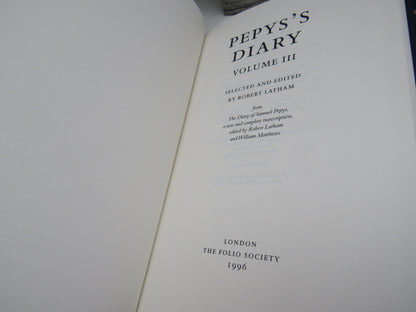Pepy's Diary Volumes I - III, selected and edited by Robert Latham, 1996 book image 6