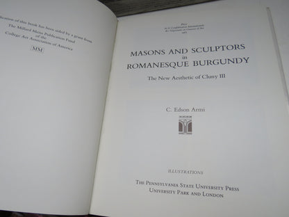 Masons and Sculptors In Romanesque Burgundy The New Aesthetic of Cluny III By C. Edson Armi 1983 book image 3