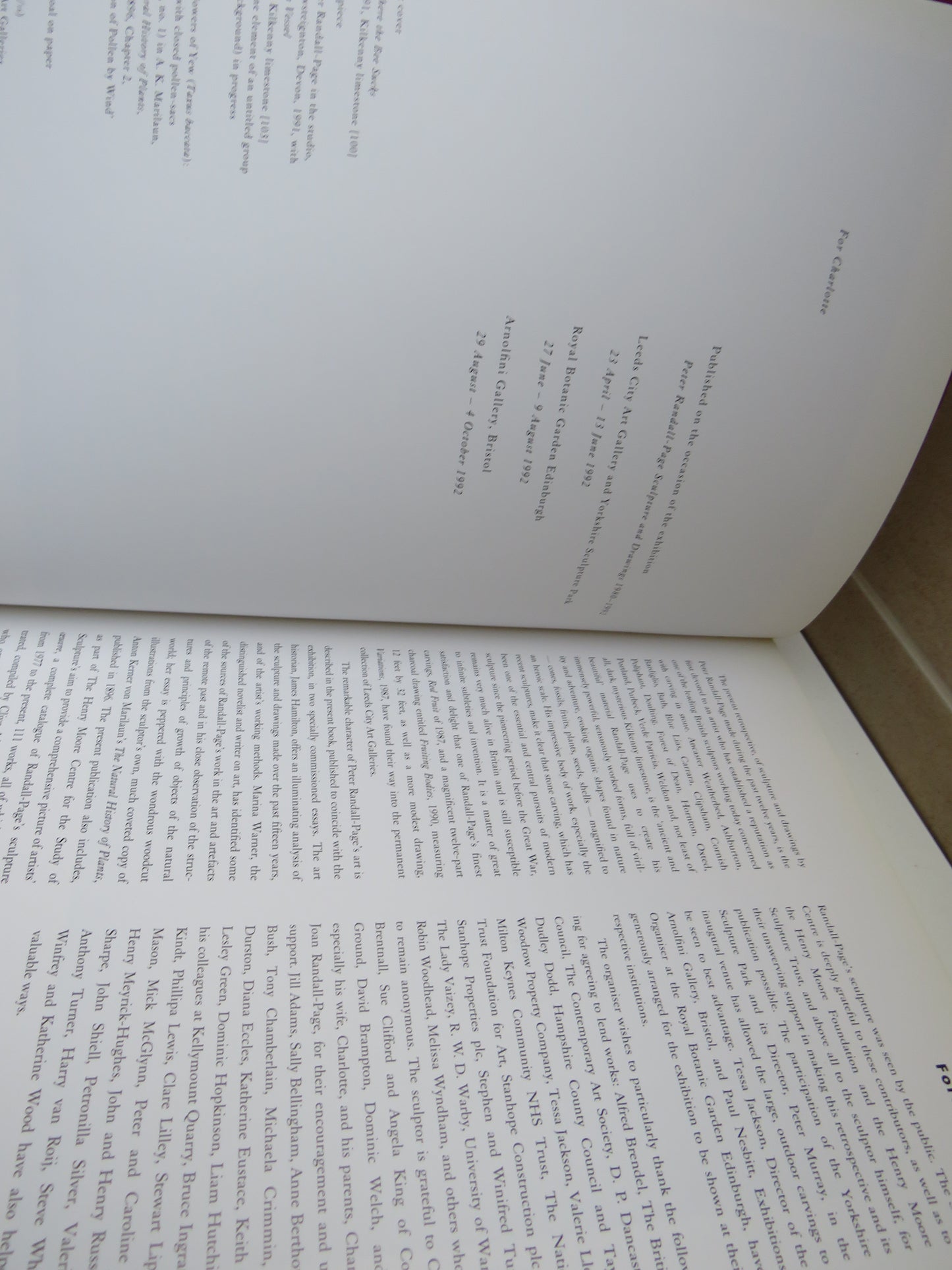 Sculpture and Drawings 1977-1992 By Peter Randall-Page 1992