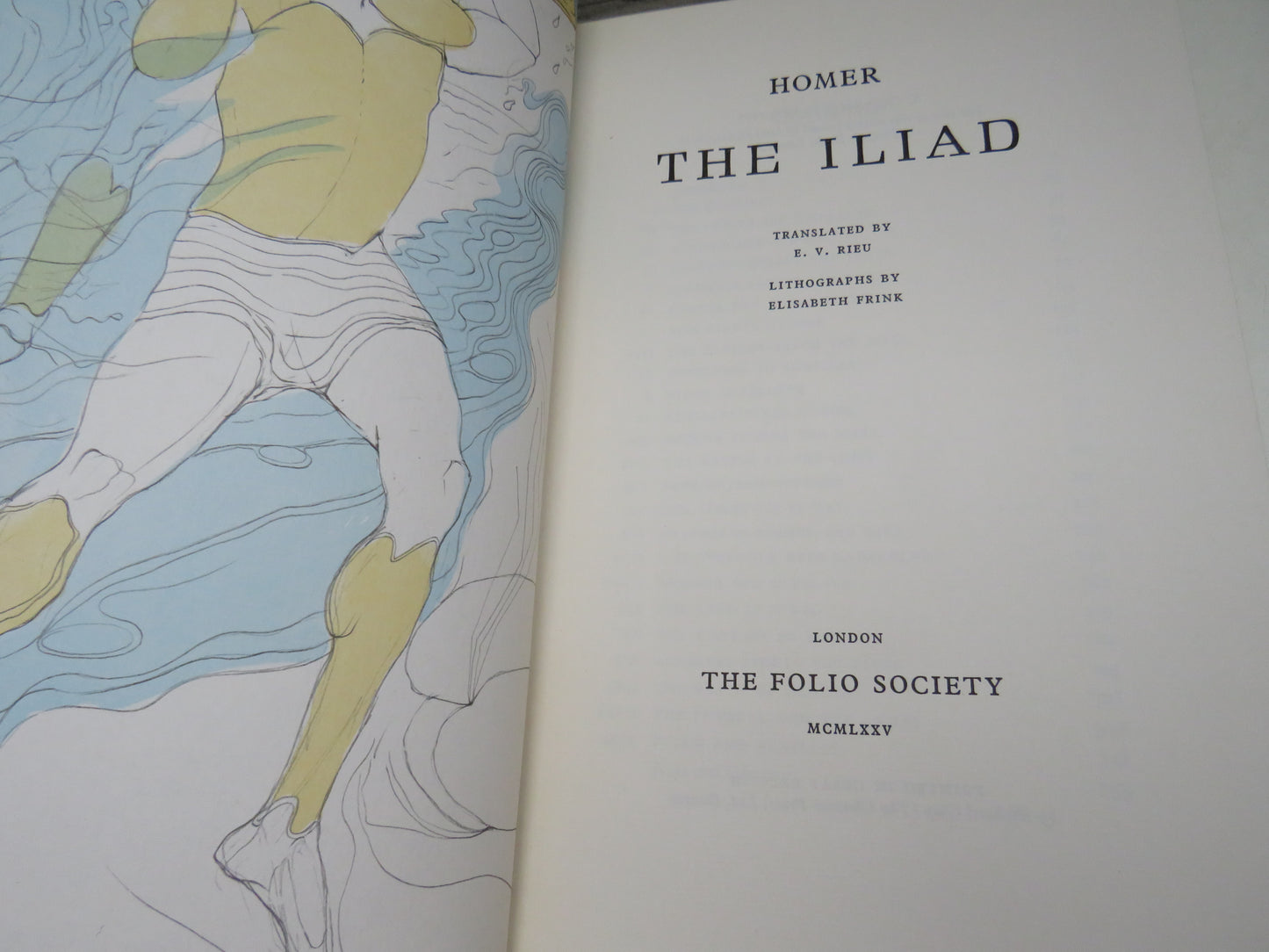 The Iliad translated by E. V. Rieu, Lithographs by Elisabeth Frink, 1975
