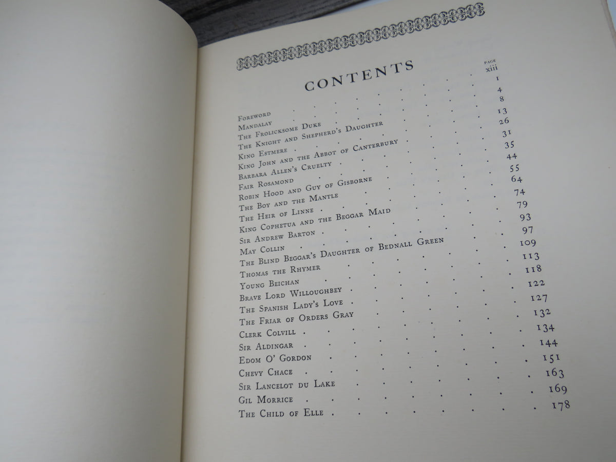 A Book of Old Ballads Selected and With An Introduction By Beverley Nichols & Illustrated By H.M.Brock 1934
