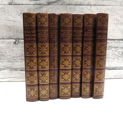 7 Volumes of "John O' London's" Home Library To Include "Sesame and Lilies etc" By Ruskin, "The Life of Nelson" By Southey ...