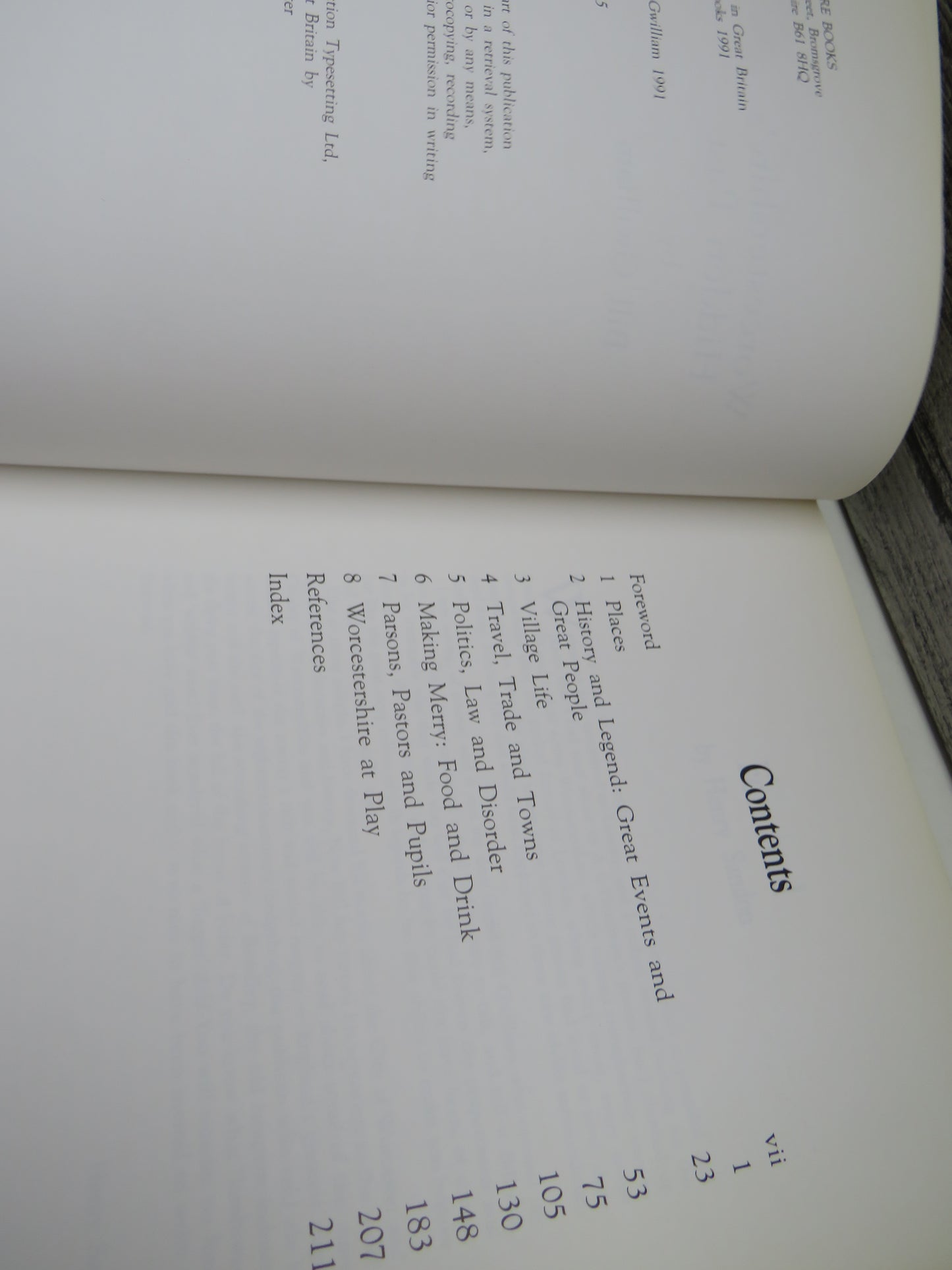 Worcestershire's Hidden Past by Bill Gwilliam, 1991