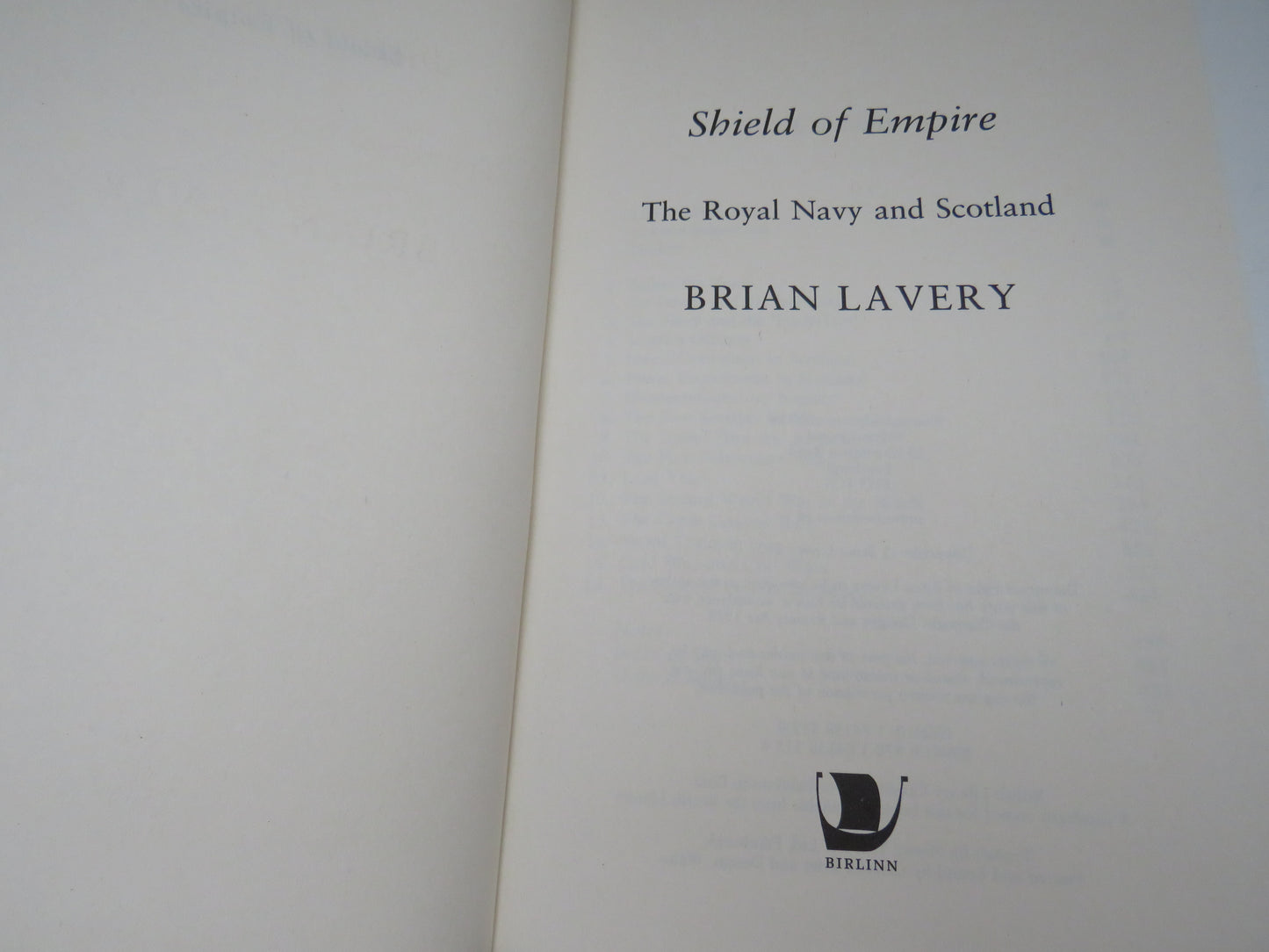 Shield of Empire, The Royal Navy and Scotland by Brian Lavery, 2007