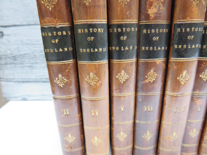 The History of England From The Invasion of Julius Caesar To The Death of George The Second By David Hume and T. Smollett 1824 In 8 Odd Volumes