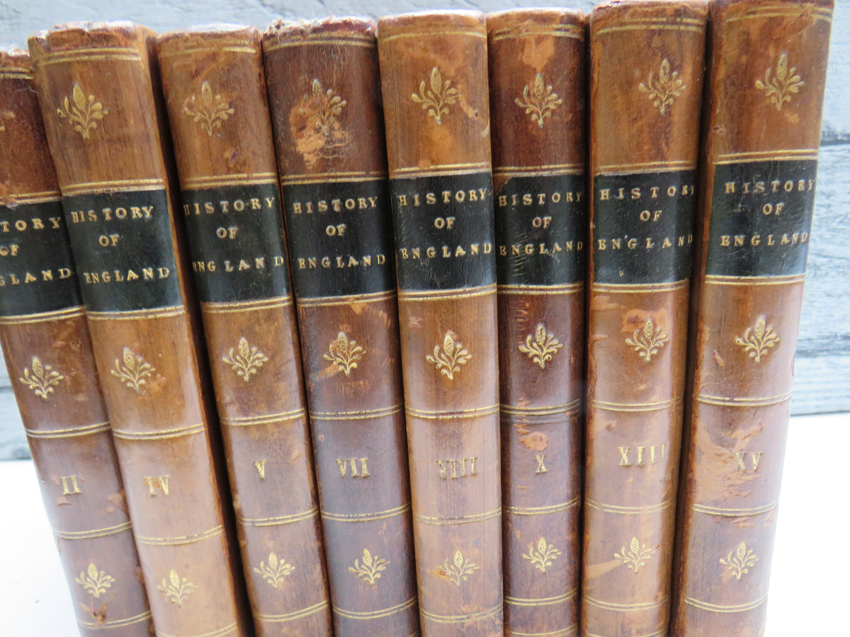 The History of England From The Invasion of Julius Caesar To The Death of George The Second By David Hume and T. Smollett 1824 In 8 Odd Volumes
