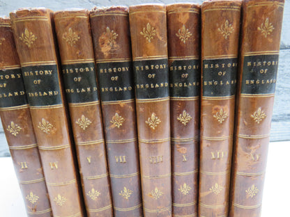 The History of England From The Invasion of Julius Caesar To The Death of George The Second By David Hume and T. Smollett 1824 In 8 Odd Volumes