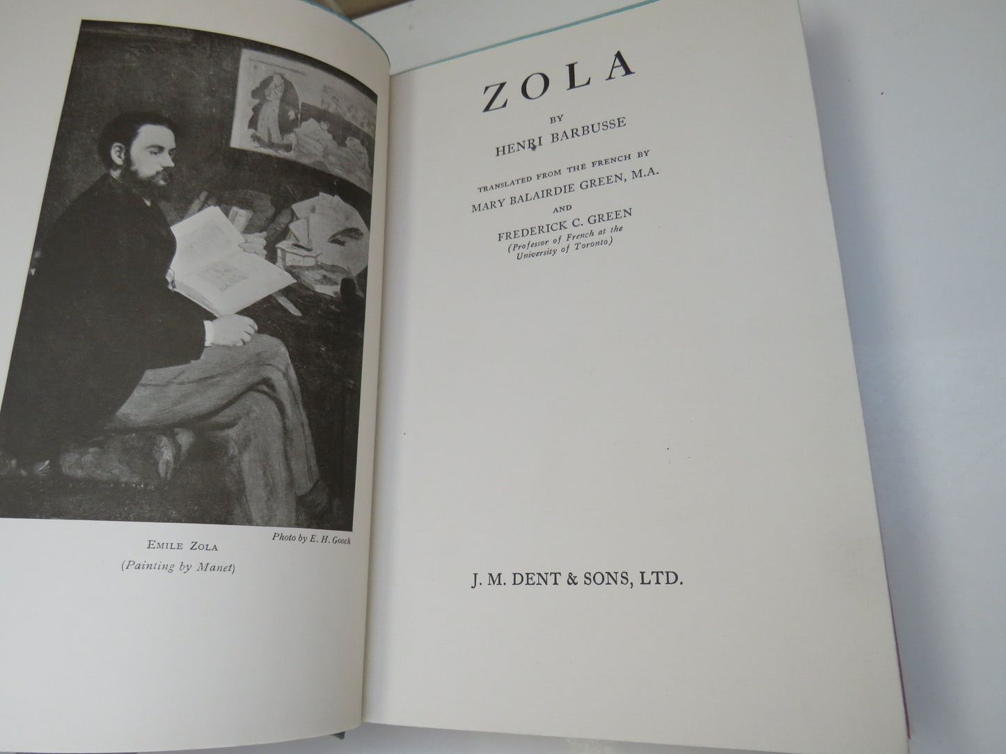 Zola by Henri Barbusse, Translated from the French by Mary Balairdie Green & Frederick Green, 1932