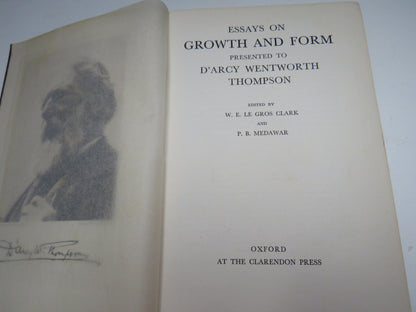 Essays on Growth and Form presented to D'arcy Wentworth Thompson, 1947, Vintage Book book image 3