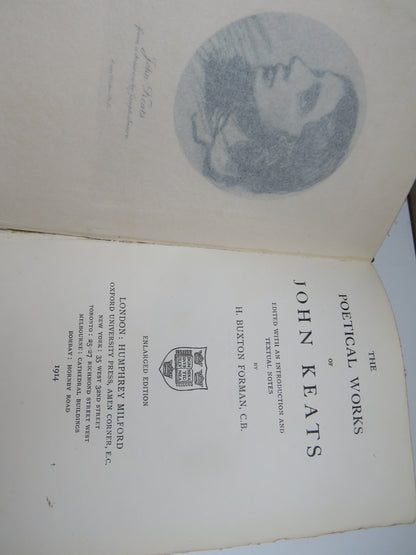 The Poetical Works Of John Keats By H. Buxton Forman 1914 book image 4