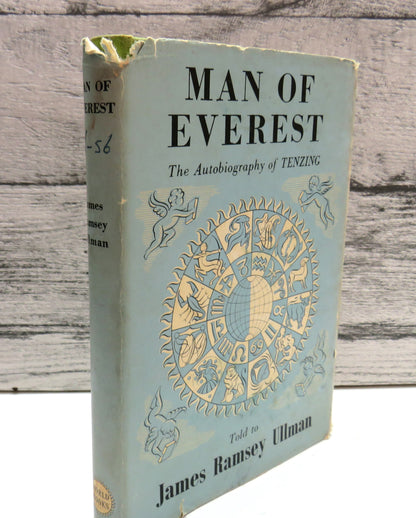 Man of Everest, the Autobiography of Tenzing, told by James Ramsey Ullman, 1956 book front cover