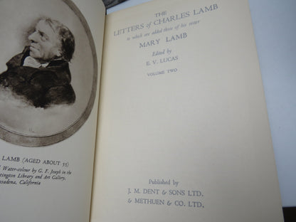 The Letters of Charles Lamb To Which Are Added Those of His Sister Mary Lamb In 3 Volumes 1935