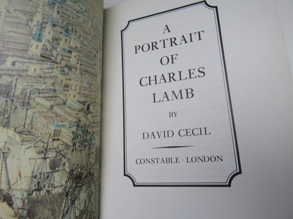 A Portrait of Charles Lamb By David Cecil 1983
