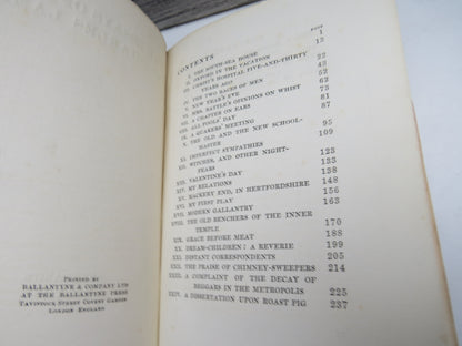 The Essays of Elia By Charles Lamb 1913