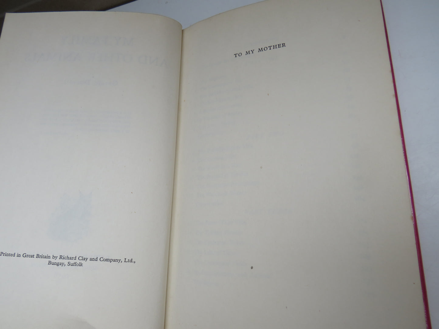 My Family and Other Animals By Gerald Durrell 1956 1st Edition