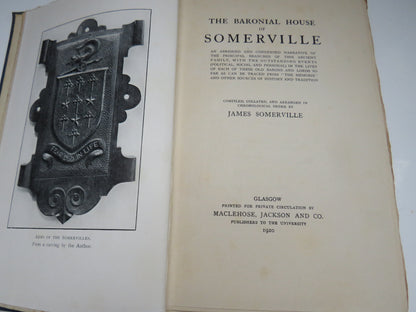 The Baronial House of Somerville By James Somerville 1920 book image 3